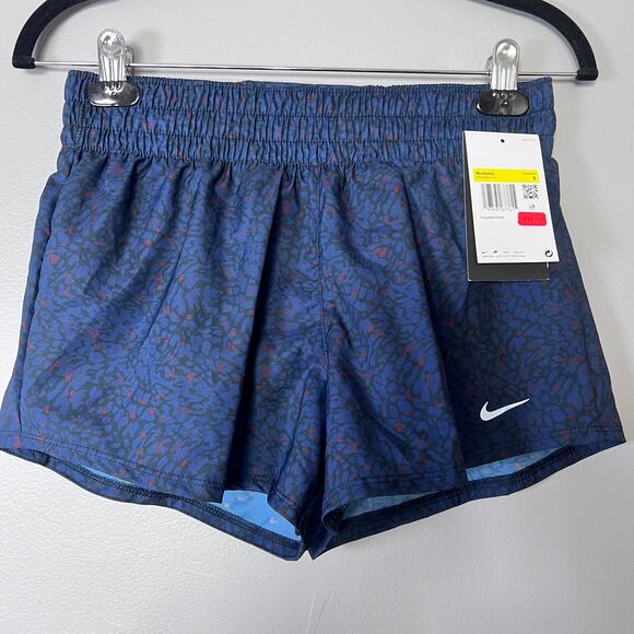 Nike Dri-FIT Running Shorts Women’s Small Blue Abstract Gym Athletic Lined NWT - Picture 6 of 8